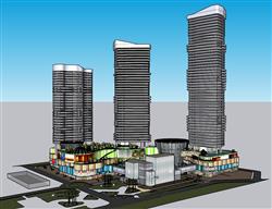 商业综合体建筑SU模型