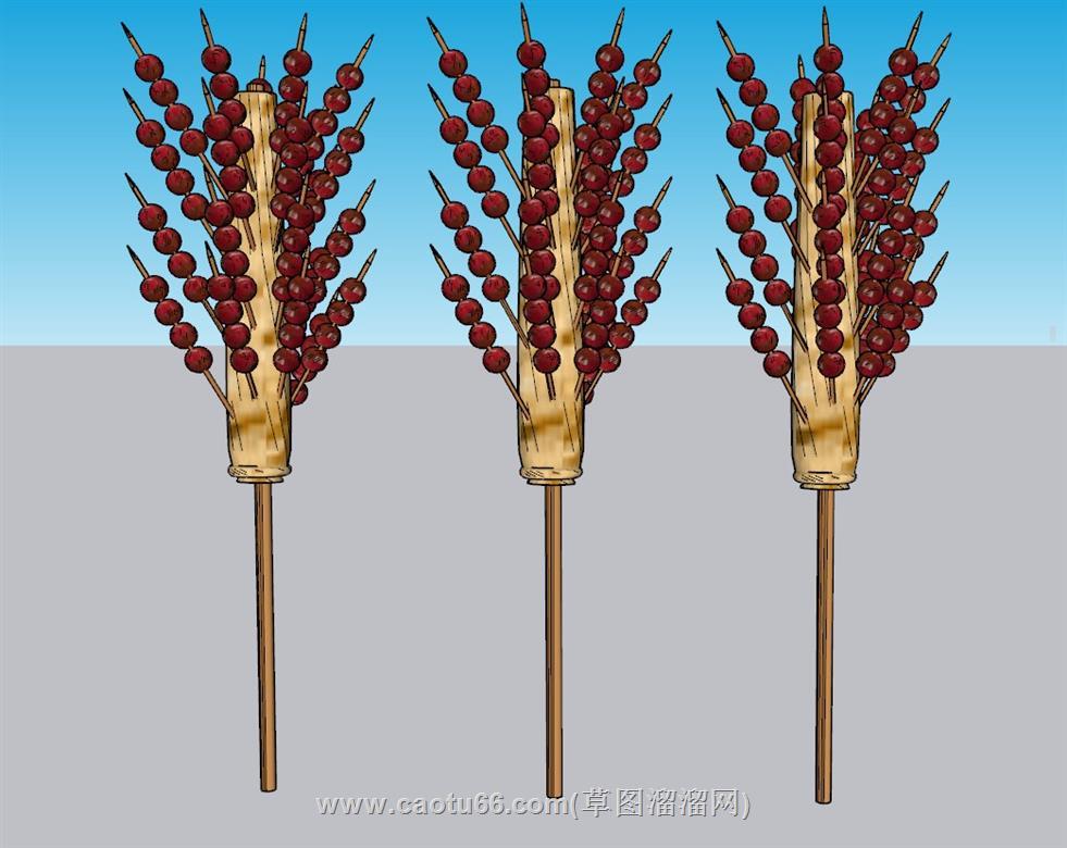 冰糖葫芦糖SU模型