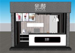 奶茶店饮品店SU模型