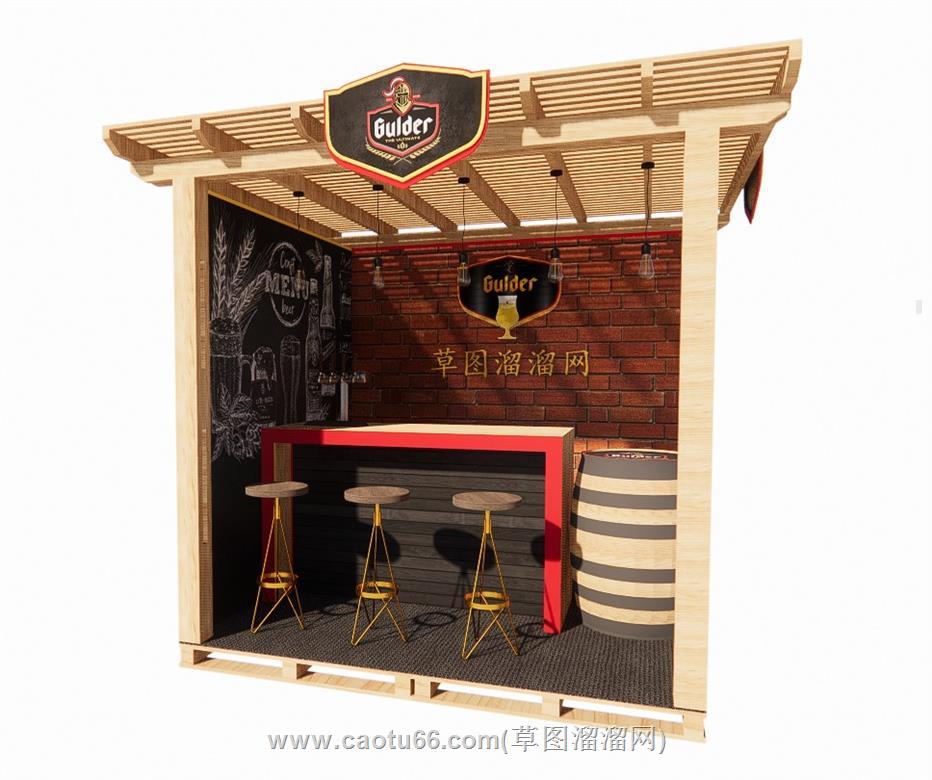 奶茶店酒吧咖啡屋SU模型