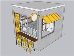 早餐店SU模型