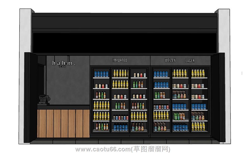 便捷商店售货机SU模型