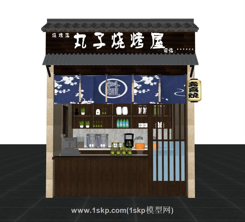 日式烧烤店清酒SU模型