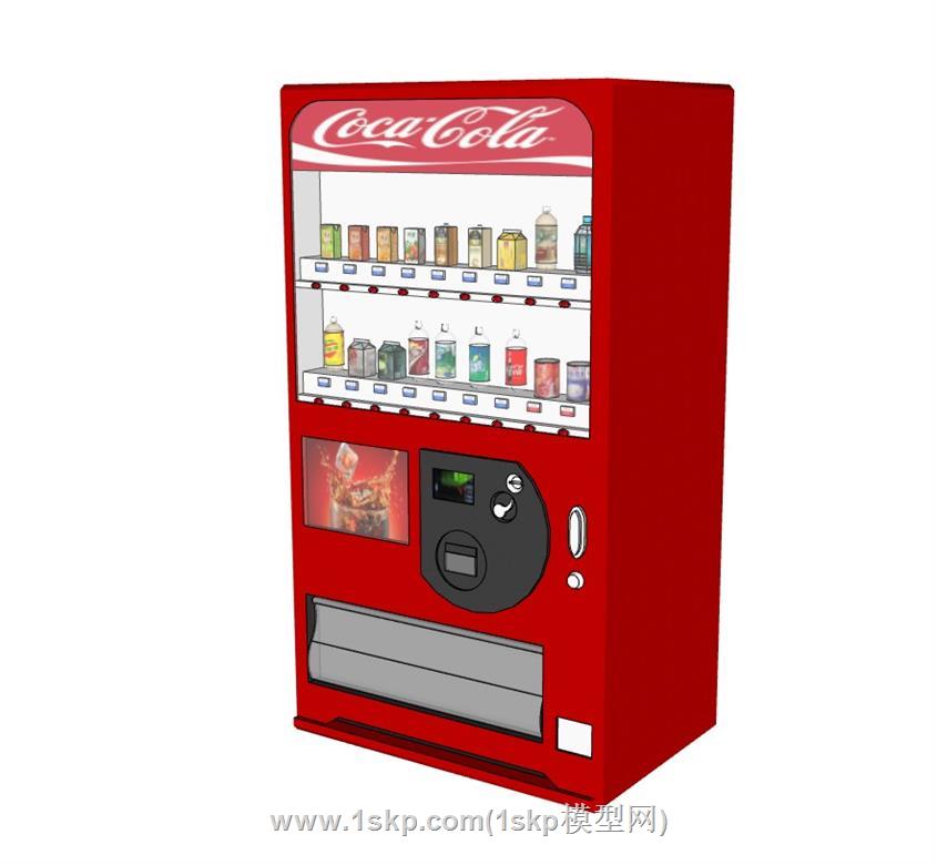 水瓶饮料贩售机SU模型