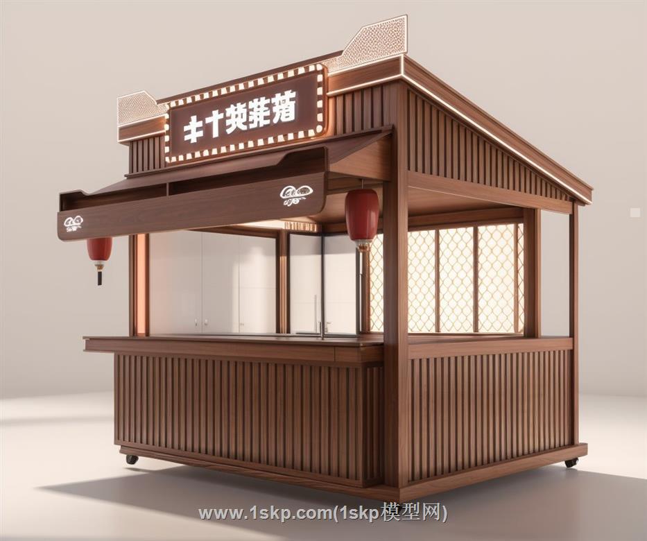 贩卖亭贩售亭SU模型
