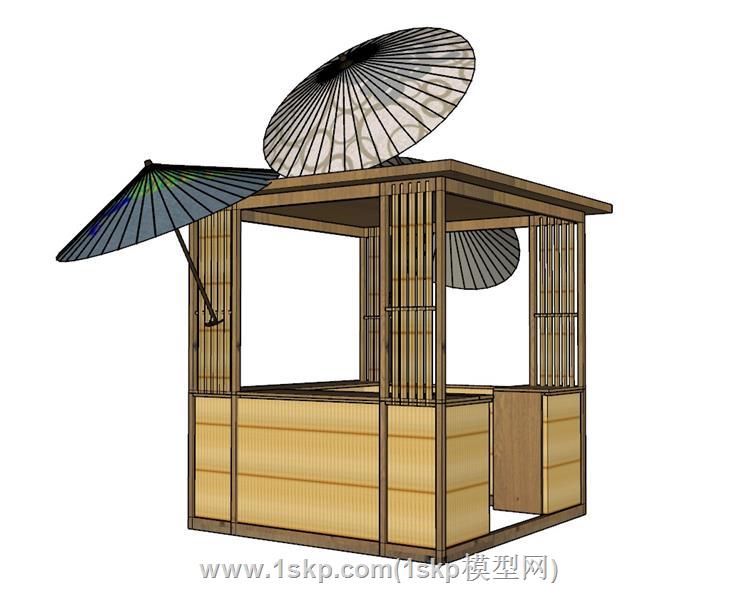 油纸伞贩售亭