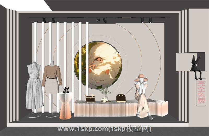 现代服装店橱窗