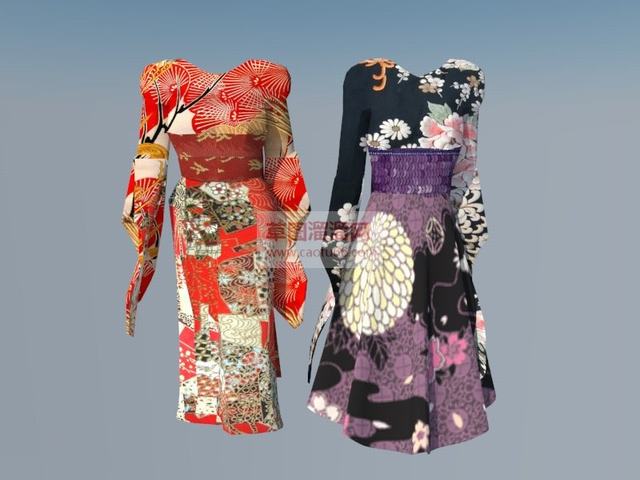 日本和服衣服SU模型