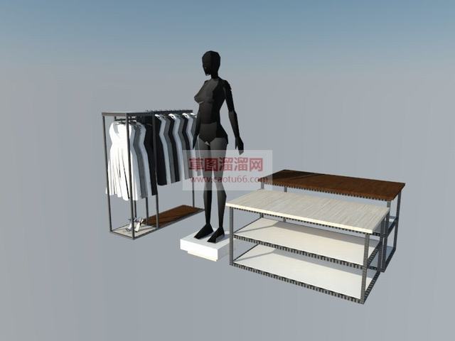 服装店衣服模特SU模型
