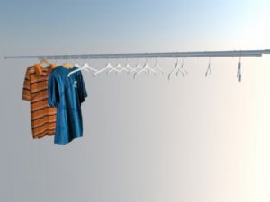 晾衣杆衣服SU模型