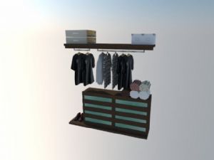 衣柜箱子衣服SU模型