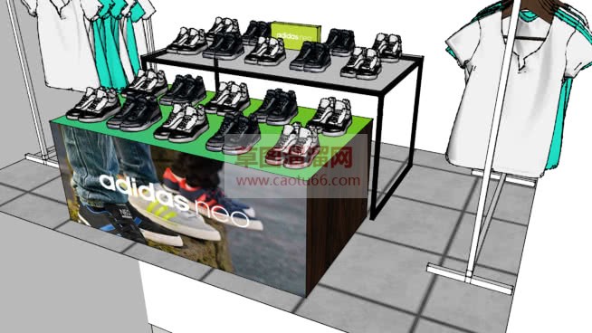 服装店道具：SU模型