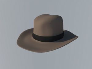 男士大毡帽免SU模型 免费sketchup模型下载