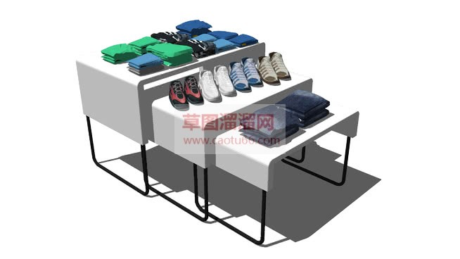 服装店促销柜SU模型