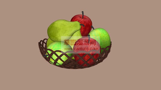水果苹果梨子SU模型