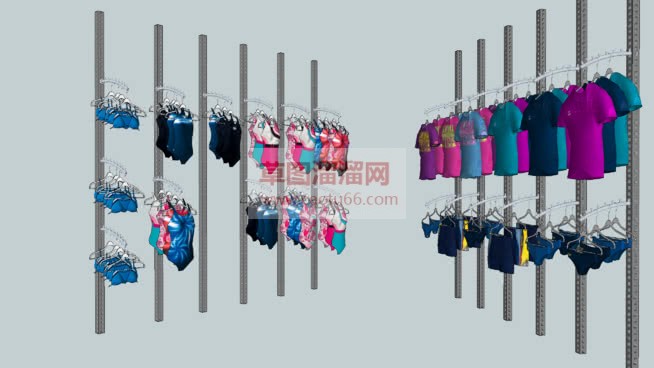 泳装店衣服免SU模型