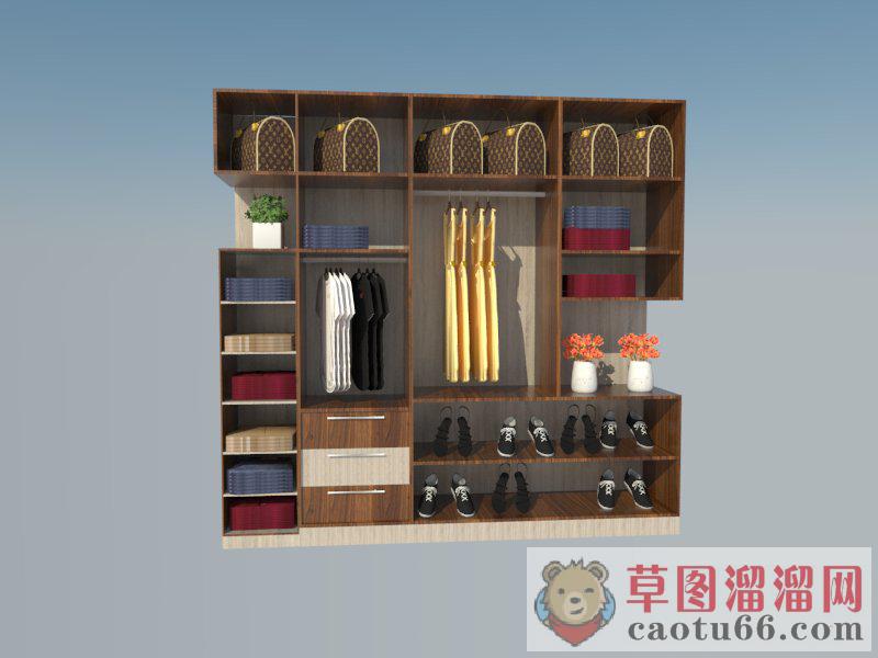 衣柜鞋子衣服SU模型