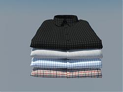 堆叠衬衫衣服SU模型