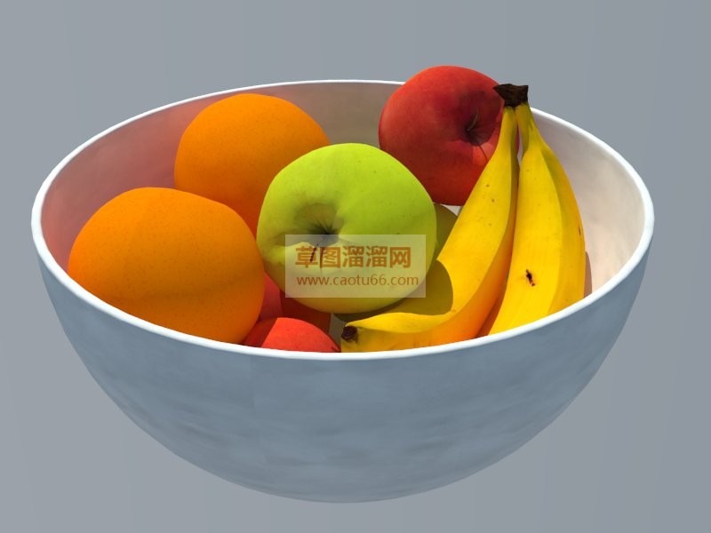 水果盘香蕉苹SU模型