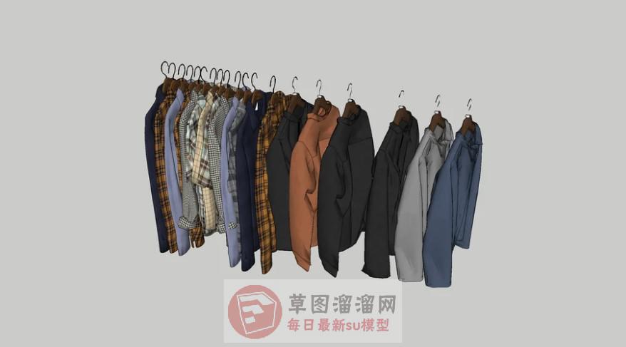 男士服装衣服SU模型