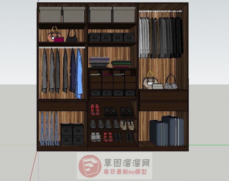 衣柜柜子衣服SU模型