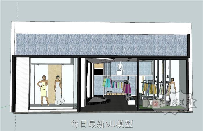 服装店衣服店SU模型