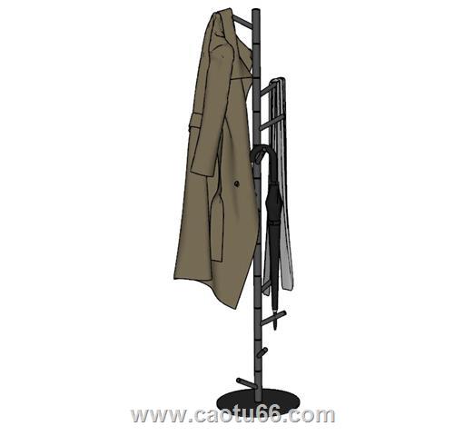 衣服挂架衣帽架SU模型