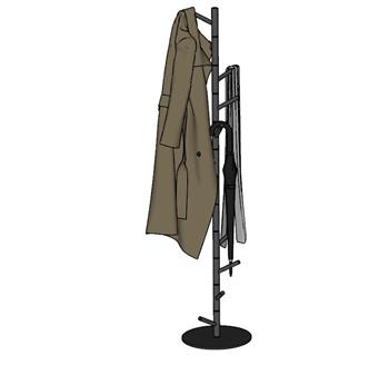 衣服挂架衣帽架SU模型