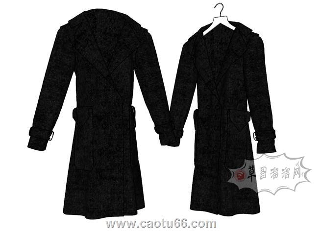 浴袍衣服SU模型