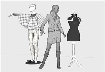 服装模特假人SU模型