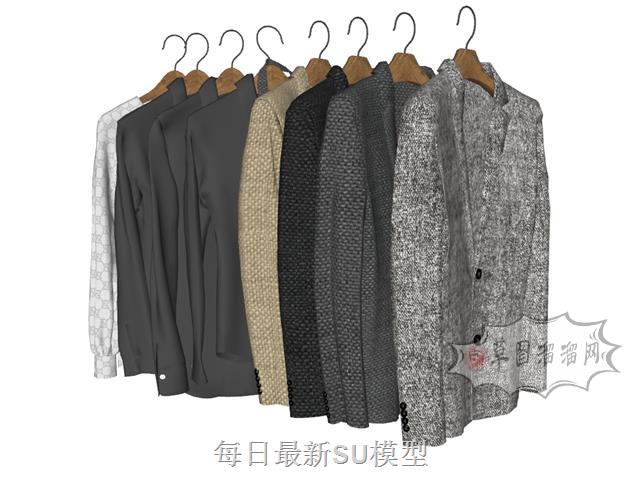 男装衣服衣架SU模型
