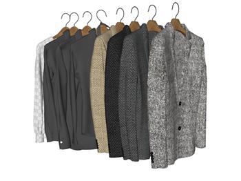 男装衣服衣架SU模型