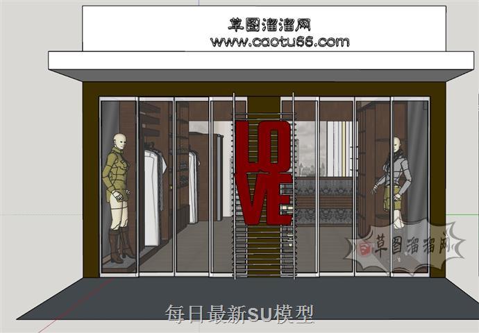 服装店假人模特SU模型