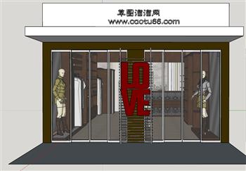 服装店假人模特SU模型