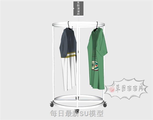 服装架衣服架衣服SU模型