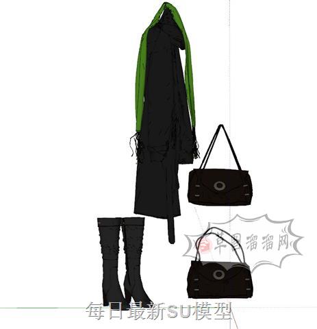 外套衣服靴子SU模型
