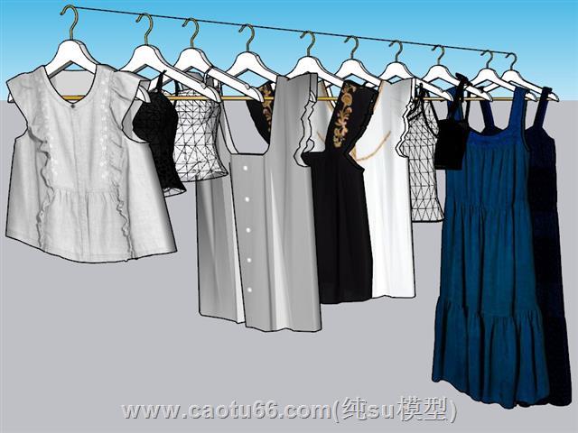 衣服服饰衣架SU模型