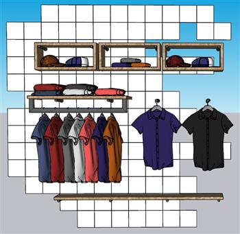 衣服服装店服饰SU模型