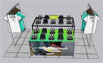 服装店展柜促销柜SU模型