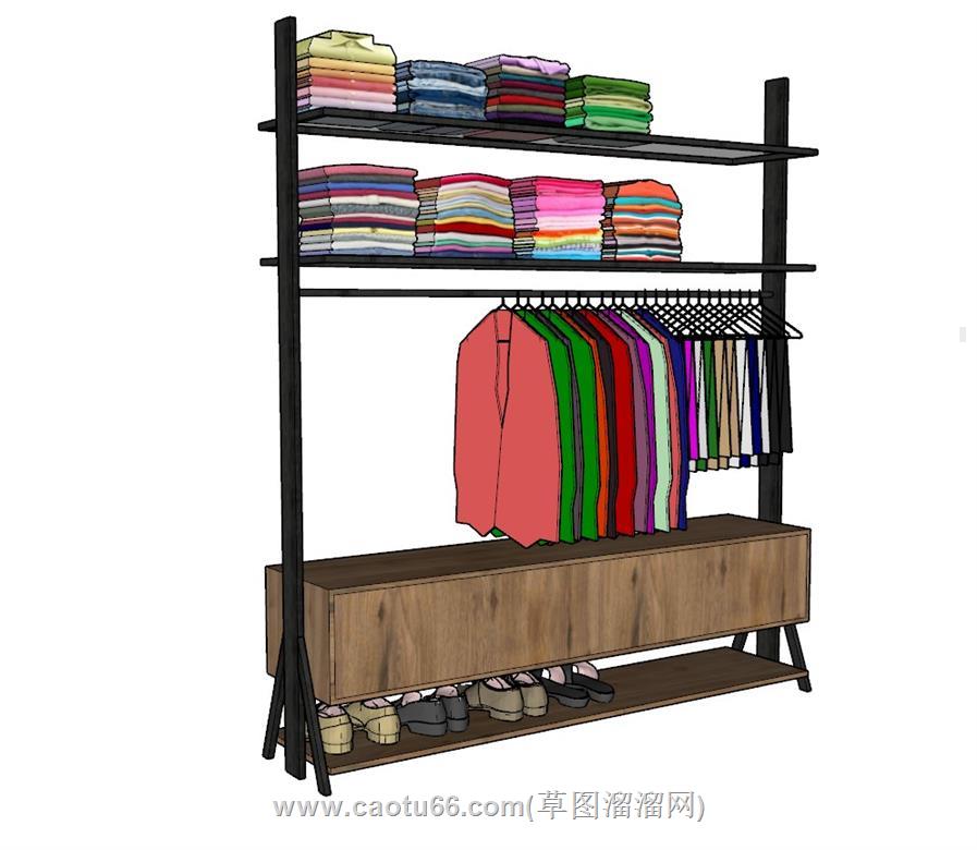 衣服衣架衣柜SU模型