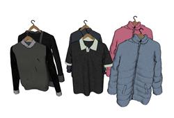男装衣服服饰SU模型
