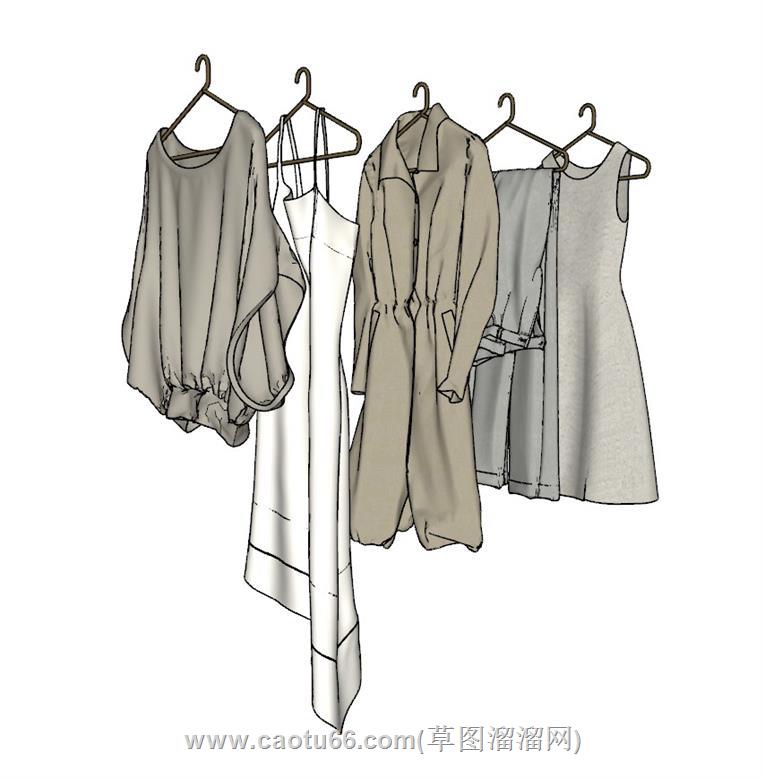 女装服饰服装SU模型