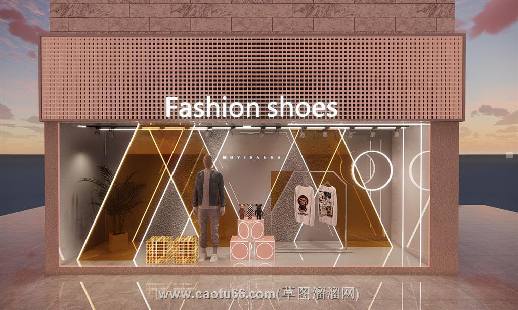 服装店橱窗假人SU模型