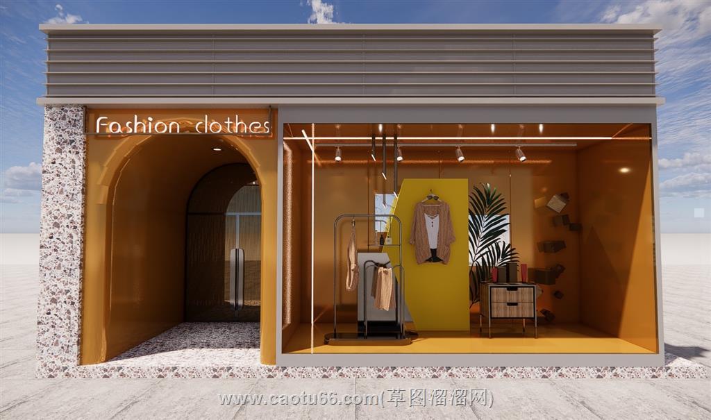 服装店橱窗假人SU模型