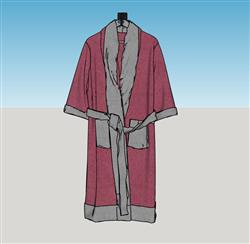 浴袍浴衣衣服SU模型