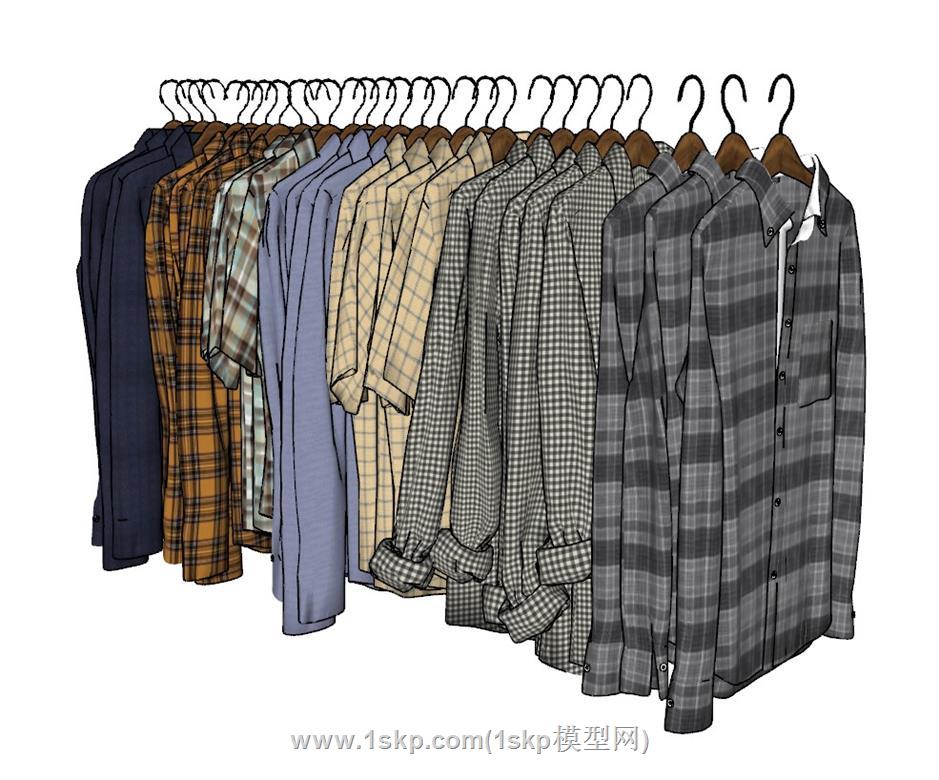 衣服衬衫SU模型