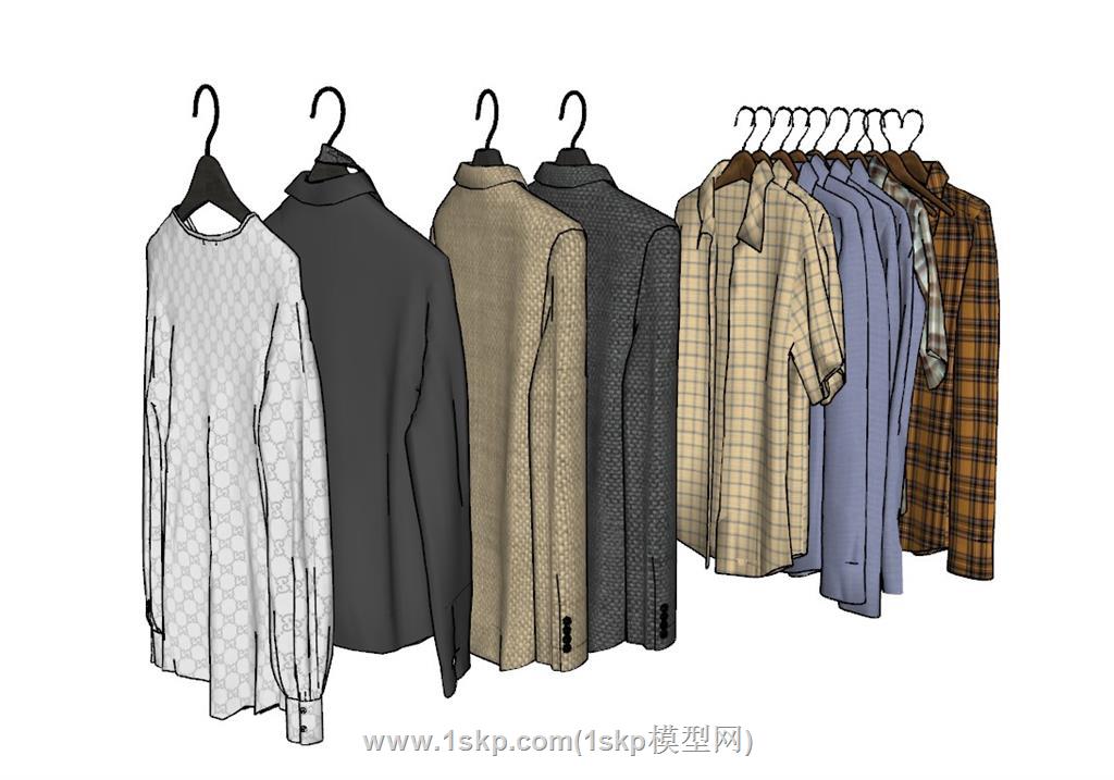 衣服男装SU模型