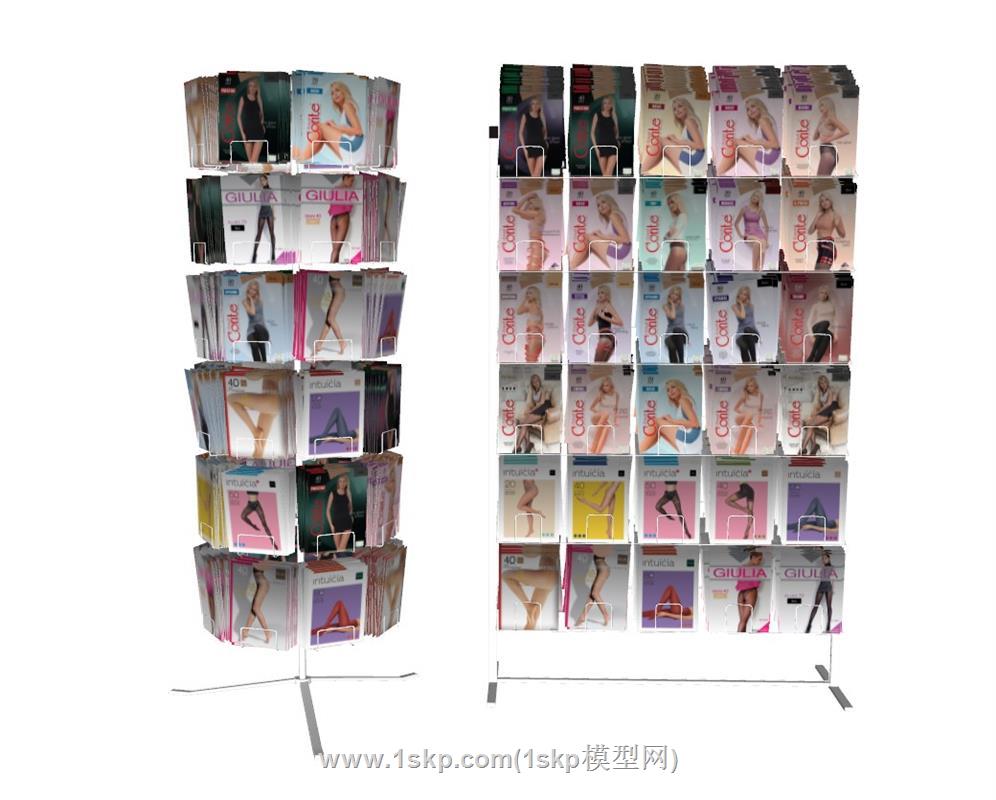 女装袜子展示架SU模型