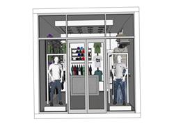 男装服装店带假人模特SU模型