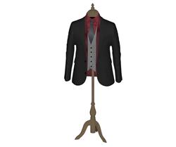 西装男装衣服衣领
